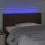 Tăblie de pat cu led, maro închis, 103x16x78/88 cm, textil, 4 image