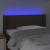 Tăblie de pat cu led, maro închis, 93x16x78/88 cm, textil, 4 image