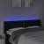 Tăblie de pat cu led, negru, 147x16x78/88 cm, textil, 4 image