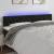 Tăblie de pat cu led, negru, 200x7x78/88 cm, catifea