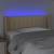 Tăblie de pat cu led, crem, 83x16x78/88 cm, textil, 4 image