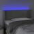 Tăblie de pat cu led, gri deschis, 103x16x78/88 cm, catifea, 4 image