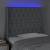 Tăblie de pat cu led, gri deschis, 103x16x118/128 cm, textil, 4 image