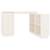 Birou, alb, 110x50x75 cm, lemn masiv de pin, 2 image