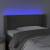 Tăblie de pat cu led, gri închis, 93x16x78/88 cm, catifea, 4 image