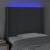 Tăblie de pat cu led, gri închis, 83x16x118/128 cm, textil, 4 image