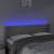 Tăblie de pat cu led, gri deschis, 147x16x78/88 cm, catifea, 4 image