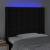 Tăblie de pat cu led, negru, 83x16x118/128 cm, textil, 4 image