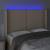 Tăblie de pat cu led, cappuccino, 147x16x118/128 cm, piele eco, 4 image