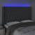 Tăblie de pat cu led, gri închis, 147x16x118/128 cm, textil, 4 image