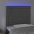 Tăblie de pat cu led, gri închis, 100x5x118/128 cm, textil, 3 image