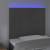 Tăblie de pat cu led, gri închis, 90x5x118/128 cm, catifea, 3 image
