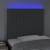 Tăblie de pat cu led, gri închis, 80x5x118/128 cm, textil, 3 image
