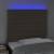 Tăblie de pat cu led, gri taupe, 100x5x118/128 cm, textil, 3 image