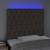 Tăblie de pat cu led, gri taupe, 100x7x118/128 cm, textil, 3 image