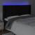 Tăblie de pat cu led, negru, 203x16x118/128 cm, catifea, 4 image