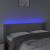 Tăblie de pat cu led, gri, 147x16x78/88 cm, piele ecologică, 4 image