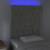 Tăblie de pat cu led, gri deschis, 80x7x118/128 cm, catifea, 3 image