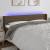 Tăblie de pat cu led, maro închis, 183x16x78/88 cm, textil