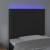 Tăblie de pat cu led, negru, 80x5x118/128 cm, catifea, 3 image