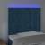 Tăblie de pat cu led albastru închis 90x5x118/128 cm catifea, 3 image