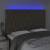 Tăblie de pat cu led, gri taupe, 144x7x118/128 cm, textil, 3 image