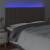 Tăblie de pat cu led, gri taupe, 180x5x118/128 cm, textil, 3 image