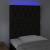 Tăblie de pat cu led, negru, 80x7x118/128 cm, textil, 3 image