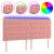 Tăblie de pat cu led, roz, 180x7x118/128 cm, catifea, 2 image