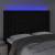 Tăblie de pat cu led, negru, 147x16x118/128 cm, textil, 4 image