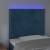 Tăblie de pat cu led, albastru închis, 80x5x118/128cm, catifea, 3 image