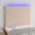 Tăblie de pat cu led, cappuccino, 100x5x118/128 cm, piele eco