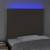 Tăblie de pat cu led, gri taupe, 80x5x118/128 cm, textil, 3 image