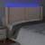 Tăblie de pat cu led, cappuccino, 163x16x118/128 cm, piele eco, 4 image