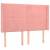 Tăblie de pat cu led, roz, 147x16x118/128 cm, catifea, 3 image