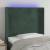 Tăblie de pat cu led, verde închis, 83x16x118/128 cm, catifea