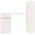 Birou, alb, 110x53x117 cm, lemn masiv de pin, 6 image