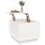Măsuță de cafea, alb, 40x50x35 cm, lemn masiv de pin, 5 image