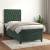 Pat box spring cu saltea, verde închis, 90x190 cm, catifea