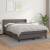 Pat box spring cu saltea, gri, 140x190 cm, piele ecologică