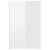 Birou, alb extralucios, 100x49x75 cm, lemn prelucrat, 8 image
