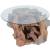Măsuță de cafea, 60 cm, lemn masiv de tec erodat, 4 image