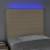 Tăblie de pat cu led, crem, 80x5x118/128 cm, textil, 3 image