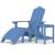 Scaun grădină adirondack cu masă, taburet, albastru marin, hdpe, 2 image