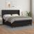 Pat box spring cu saltea, negru, 180x200 cm, piele ecologică