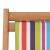Scaun de plajă pliabil, multicolor, textil și cadru din lemn, 6 image