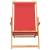 Scaun de plajă pliabil, roșu, lemn masiv de tec, 3 image