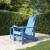 Scaun de grădină adirondack, albastru aqua, hdpe