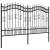 Gard grădină cu vârfuri negru 165 cm oțel vopsit electrostatic, 3 image