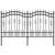 Gard grădină cu vârfuri negru 165 cm oțel vopsit electrostatic, 2 image